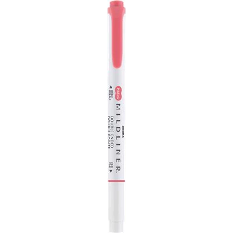 Szövegkiemelő, 1,0 / 3,5 mm, kétvégű ZEBRA "Mildliner Cool & Refined" piros