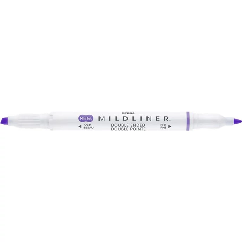 Szövegkiemelő, 1,0 / 3,5 mm, kétvégű ZEBRA "Mildliner Cool & Refined" lila,Szövegkiemelő, 1,0 / 3,5 mm, kétvégű ZEBRA "Mildliner Cool & Refined" lila