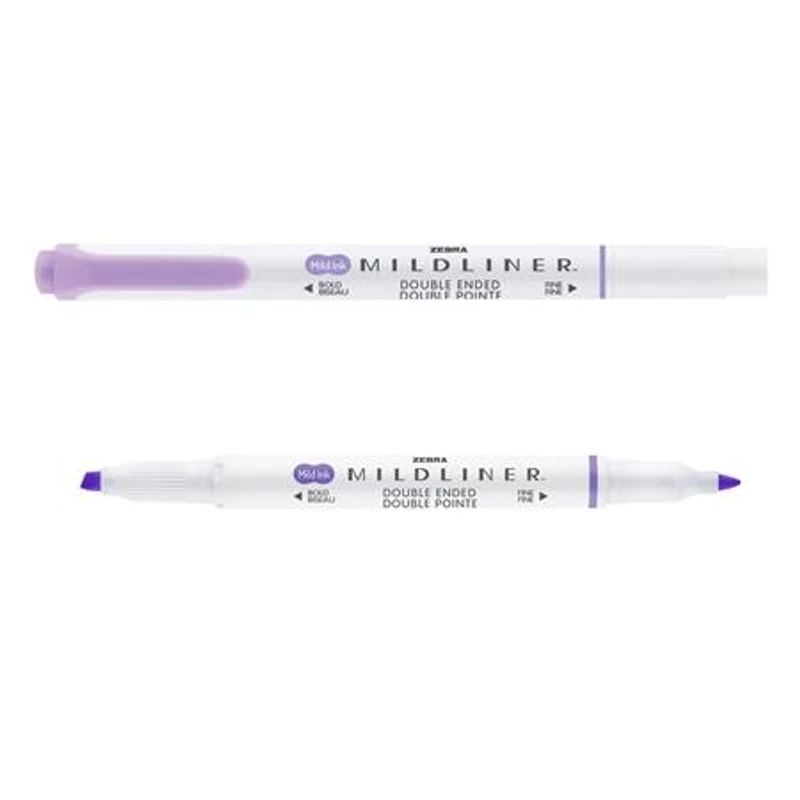 Szövegkiemelő, 1,0 / 3,5 mm, kétvégű ZEBRA "Mildliner Cool & Refined" lila