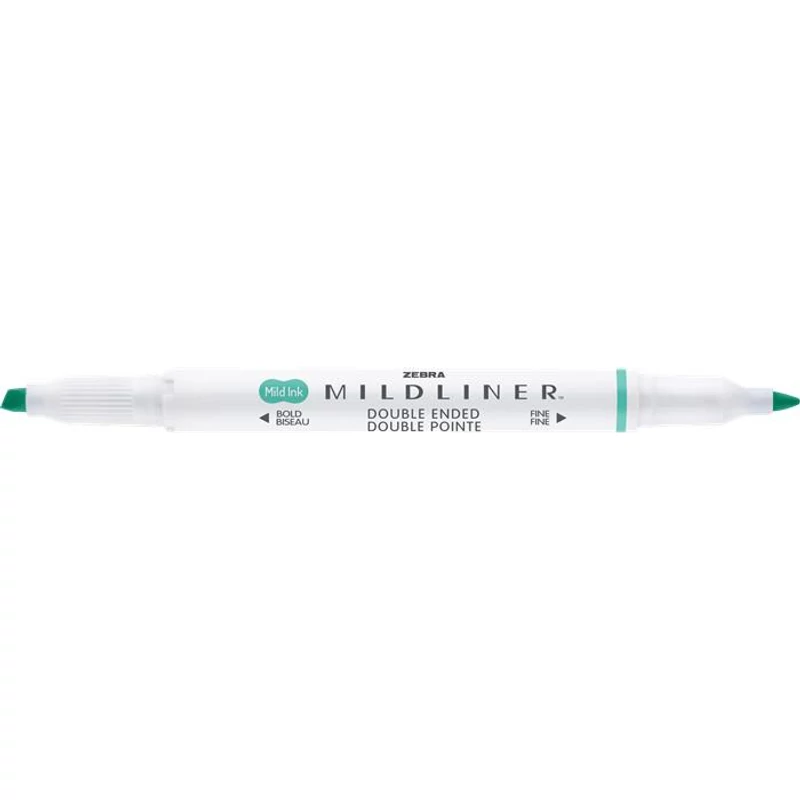Szövegkiemelő, 1,0 / 3,5 mm, kétvégű, ZEBRA "Mildliner Fluorescent", türkiz,Szövegkiemelő, 1,0 / 3,5 mm, kétvégű, ZEBRA "Mildliner Fluorescent", türkiz