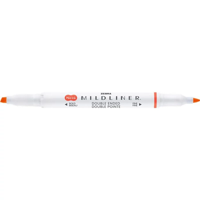 Szövegkiemelő, 1,0 / 3,5 mm, kétvégű, ZEBRA "Mildliner Warm", cinóber,Szövegkiemelő, 1,0 / 3,5 mm, kétvégű, ZEBRA "Mildliner Warm", cinóber