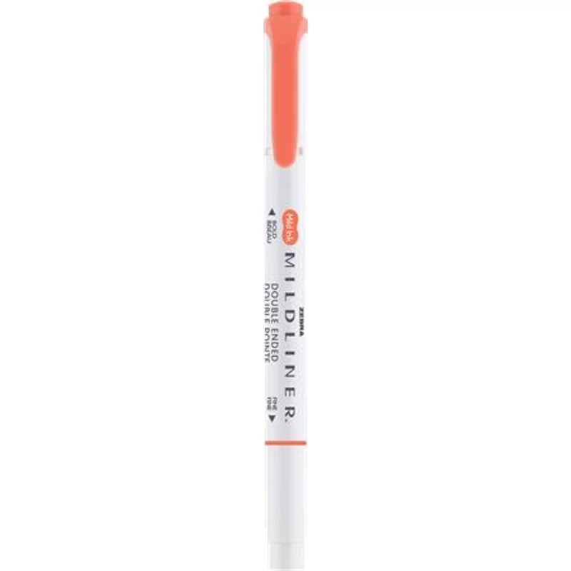 Szövegkiemelő, 1,0 / 3,5 mm, kétvégű, ZEBRA "Mildliner Warm", cinóber