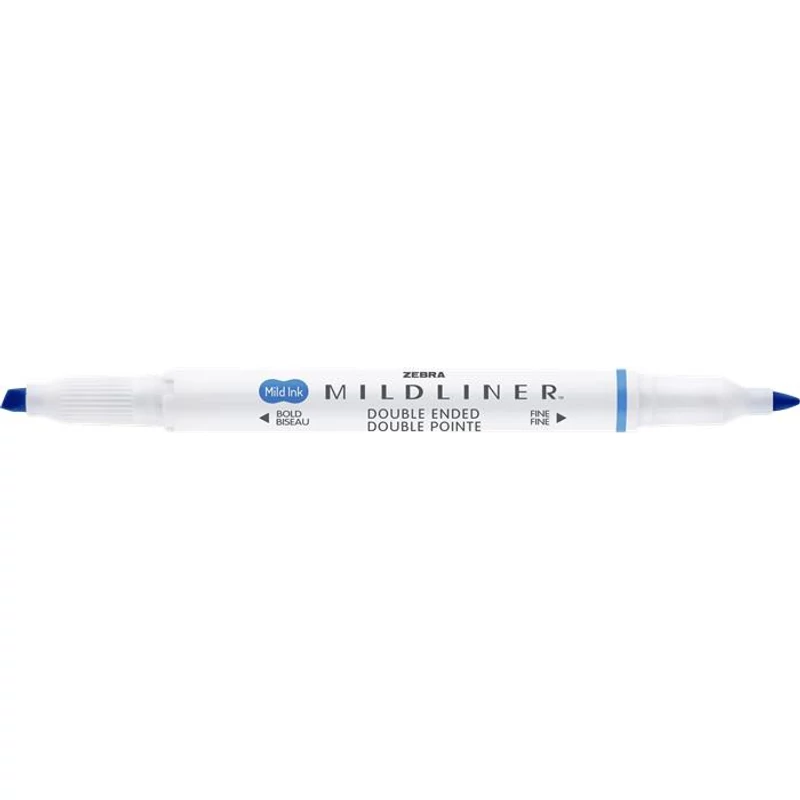 Szövegkiemelő, 1,0 / 3,5 mm, kétvégű ZEBRA "Mildliner Cool & Refined" kék,Szövegkiemelő, 1,0 / 3,5 mm, kétvégű ZEBRA "Mildliner Cool & Refined" kék