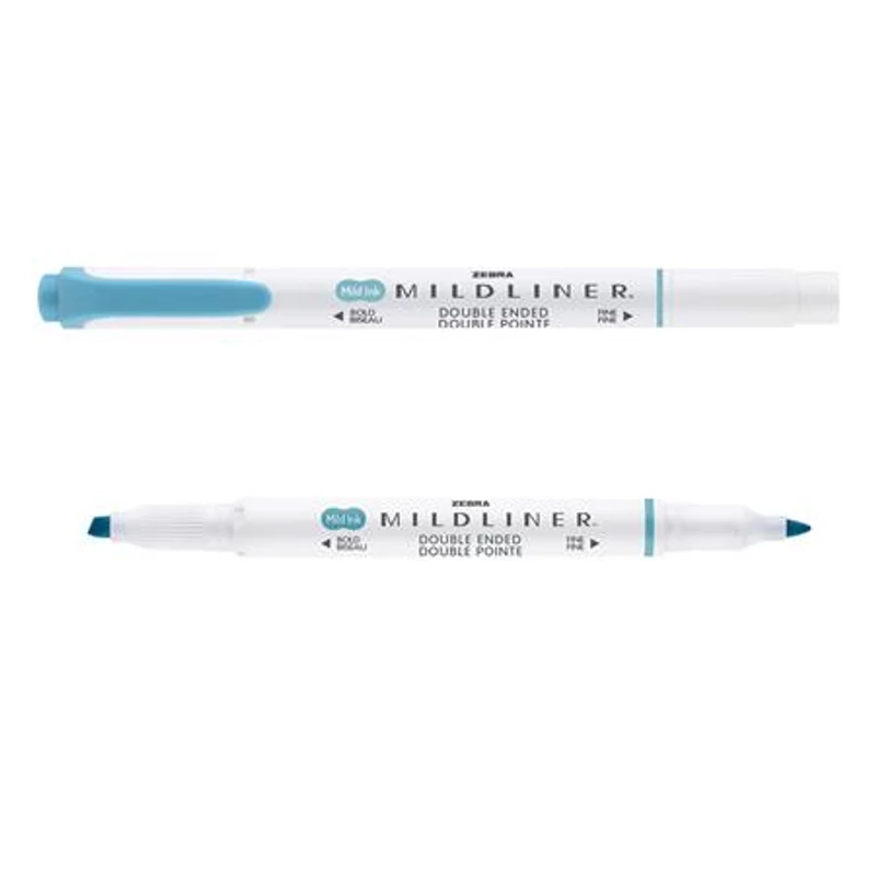 Szövegkiemelő, 1,0 / 3,5 mm, kétvégű, ZEBRA "Mildliner Warm", füstkék