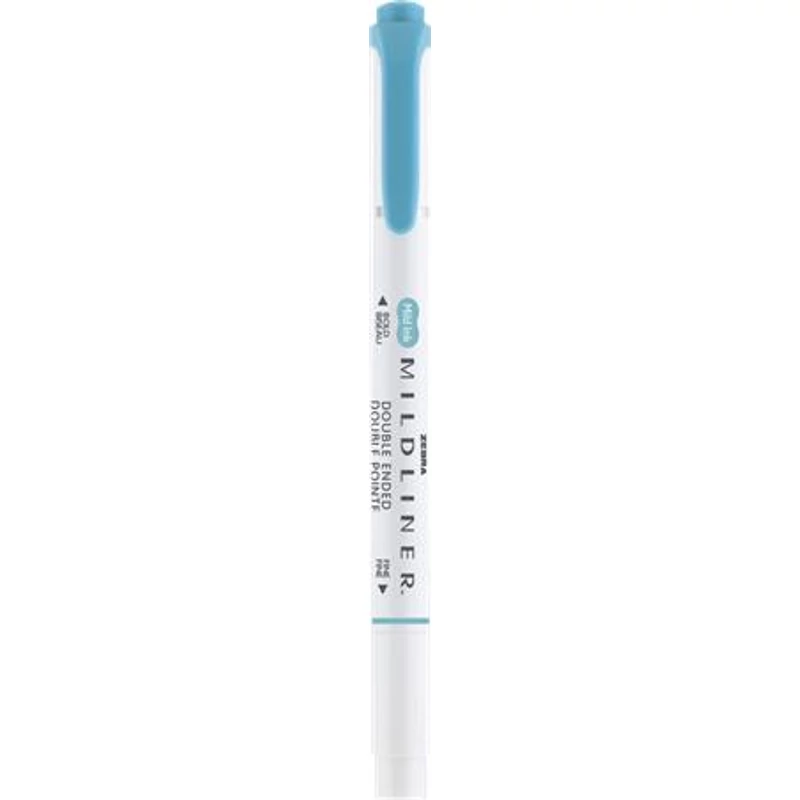 Szövegkiemelő, 1,0 / 3,5 mm, kétvégű, ZEBRA "Mildliner Warm", füstkék