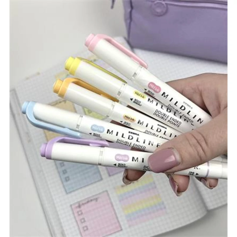 Szövegkiemelő készlet, 1,4 / 4 mm, kétvégű, ZEBRA "Mildliner Highlighter Gentle", 5 különböző szín,Szövegkiemelő készlet, 1,4 / 4 mm, kétvégű, ZEBRA "Mildliner Highlighter Gentle", 5 különböző szín,Szövegkiemelő készlet, 1,4 / 4 mm, kétvégű, ZEBRA "Mildliner Highlighter Gentle", 5 különböző szín