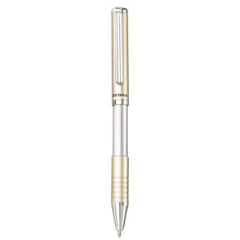 Golyóstoll, 0,24 mm, teleszkópos, pezsgő színű tolltest, ZEBRA "SL-F1", kék,Golyóstoll, 0,24 mm, teleszkópos, pezsgő színű tolltest, ZEBRA "SL-F1", kék