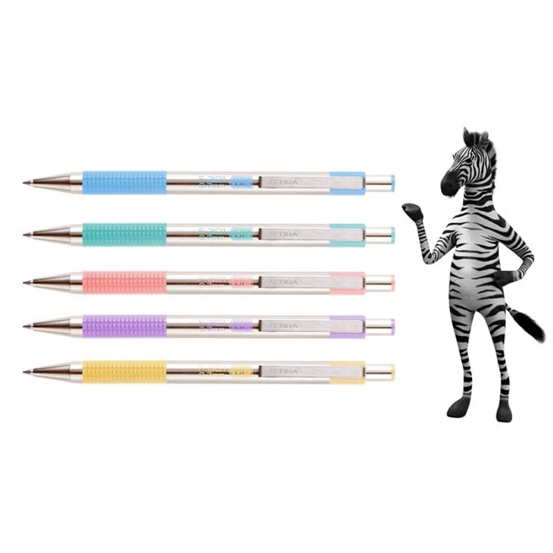 Golyóstoll, 0,24 mm, nyomógombos, rozsdamentes acél, pasztellzöld tolltest, ZEBRA "F-301", kék,Golyóstoll, 0,24 mm, nyomógombos, rozsdamentes acél, pasztellzöld tolltest, ZEBRA "F-301", kék,Golyóstoll, 0,24 mm, nyomógombos, rozsdamentes acél, pasztellzöld tolltest, ZEBRA "F-301", kék