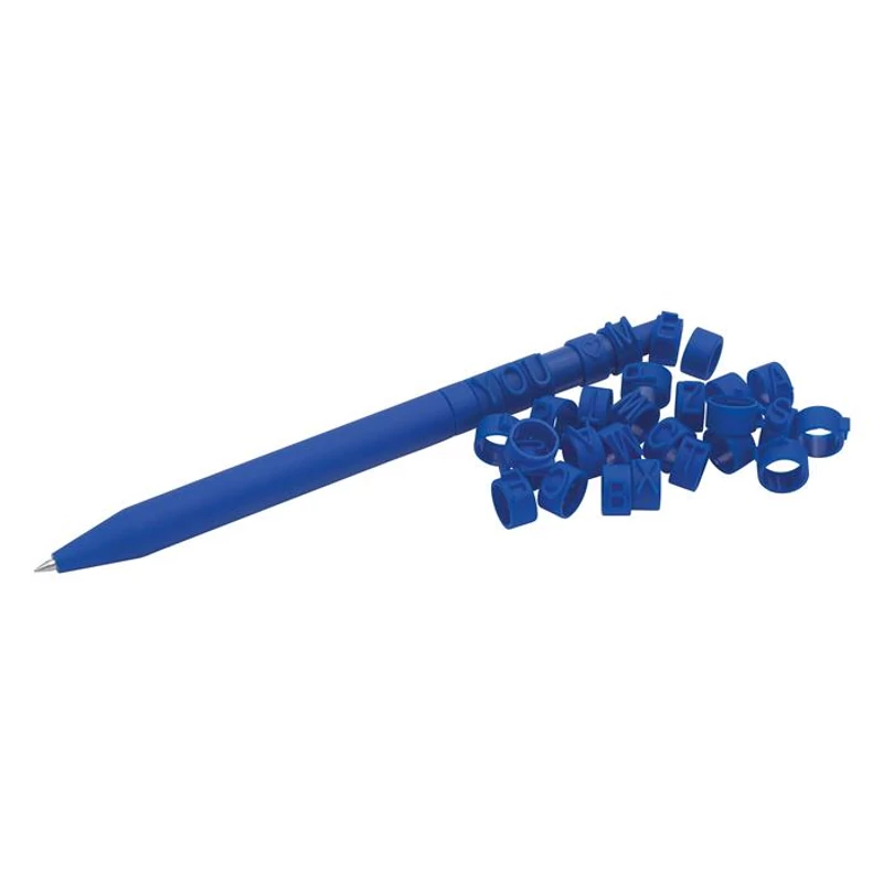 Zseléstoll, nyomógombos, kirakós, 2 db, WEDO "Letter Pen Puzzle", kék