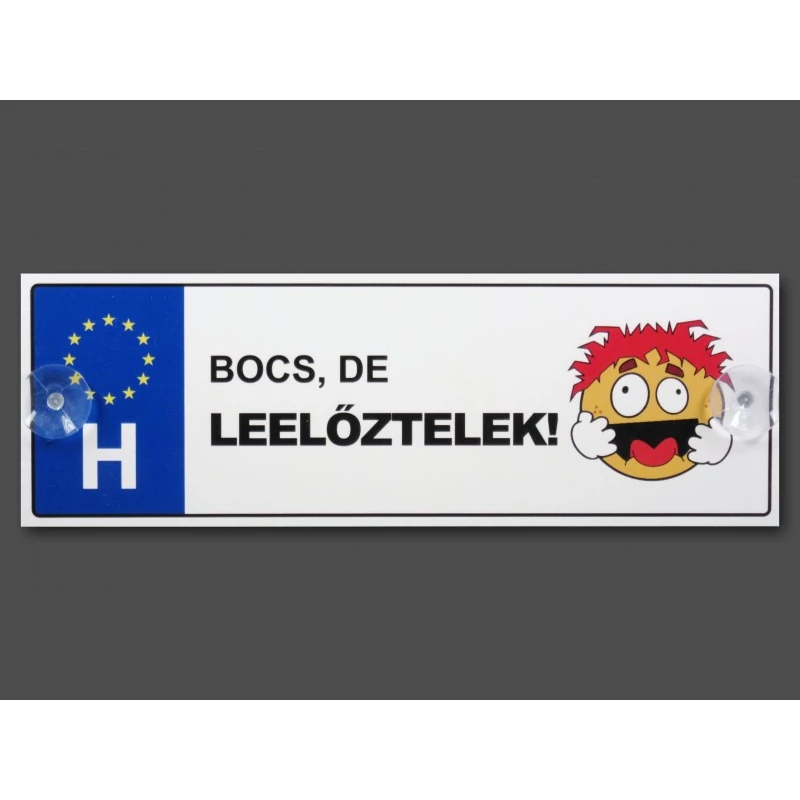 CQ05118 Rendszám Bocs, de leelőztelek - Vicces ajándék