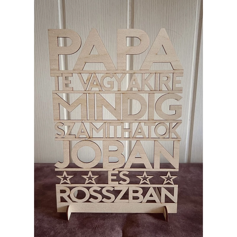 Dekor tábla - Papa te vagy akire