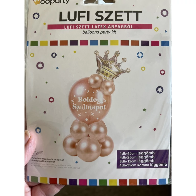 Lufi szett Boldog Szülinapot felirattal - Ajándék ötlet születésnapra