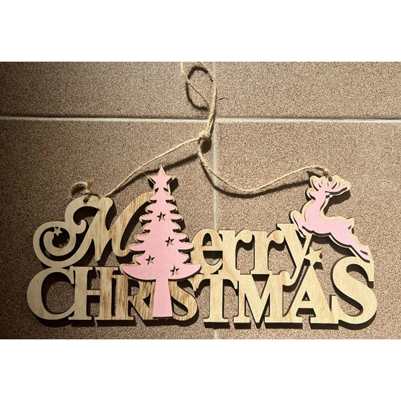 Ajtódísz - Merry Christmas felirattal - Ajándék karácsonyra 1