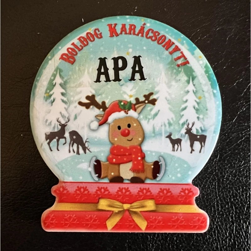 Karácsonyi hűtőmágnes Apa - Ajándék ötlet karácsonyra