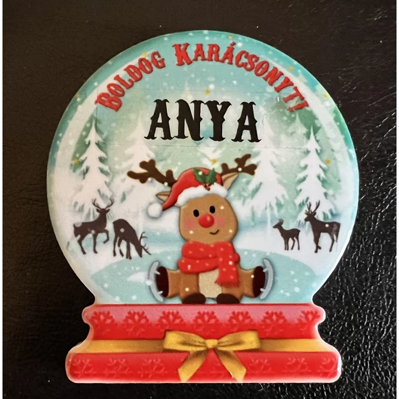 Karácsonyi hűtőmágnes Anya - Ajándék ötlet karácsonyra