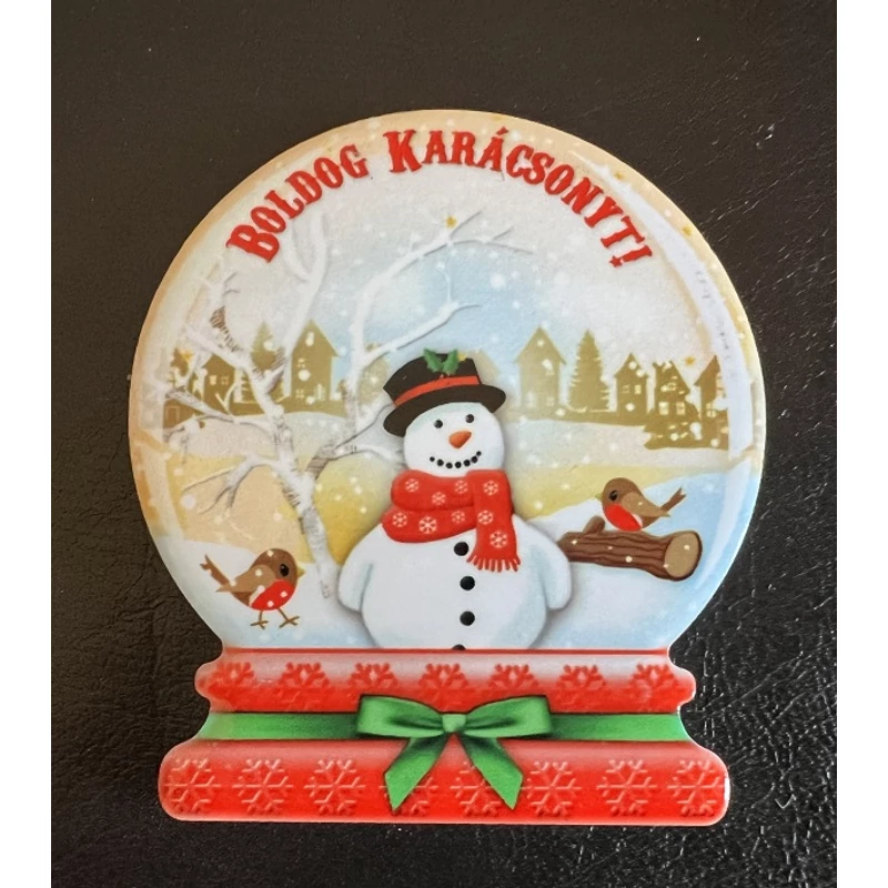Karácsonyi hűtőmágnes Hóember- Ajándék ötlet karácsonyra