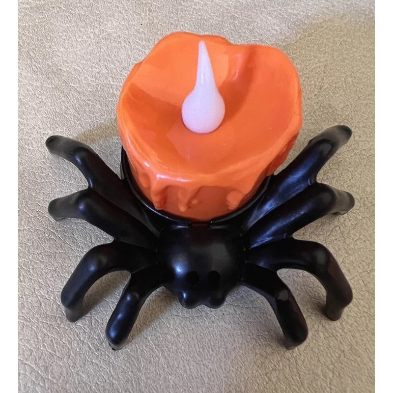 Halloween Pókmécses ledes - Dekoráció