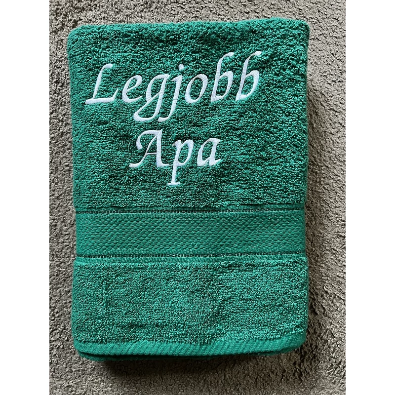 Törölköző-Legjobb Apa zöld színű Ajándék Apának