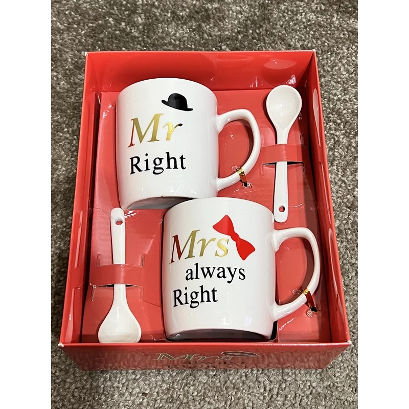 Mr Right- Mrs always Right bögre szett