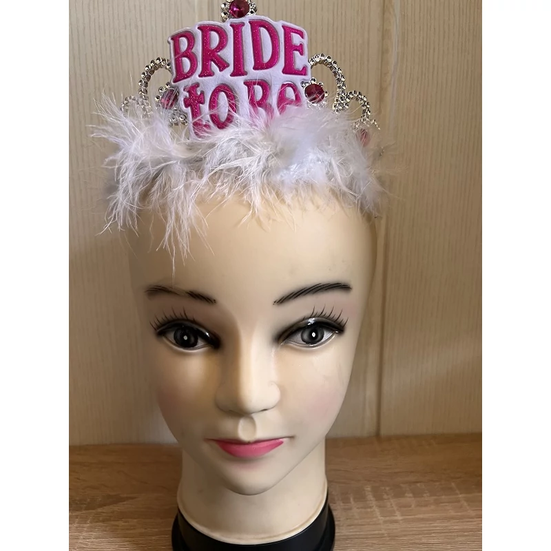 Lánybúcsús fejdísz fehér - Bride to be