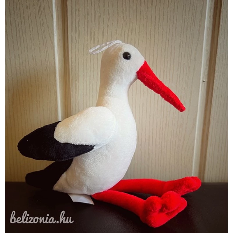 Plüss gólya 15cm - Ajándék ötlet babaváró buli