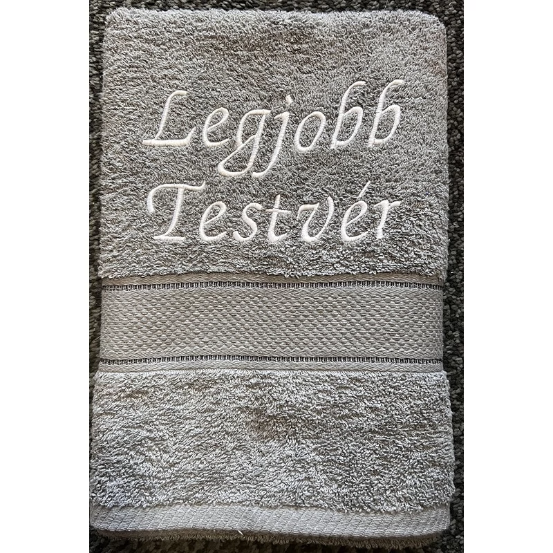 Törölköző-Legjobb testvér szürke színű