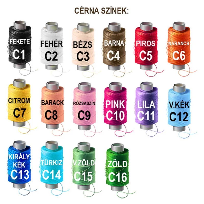 Egyedi Hímzett Fekete Kötény himzés színek