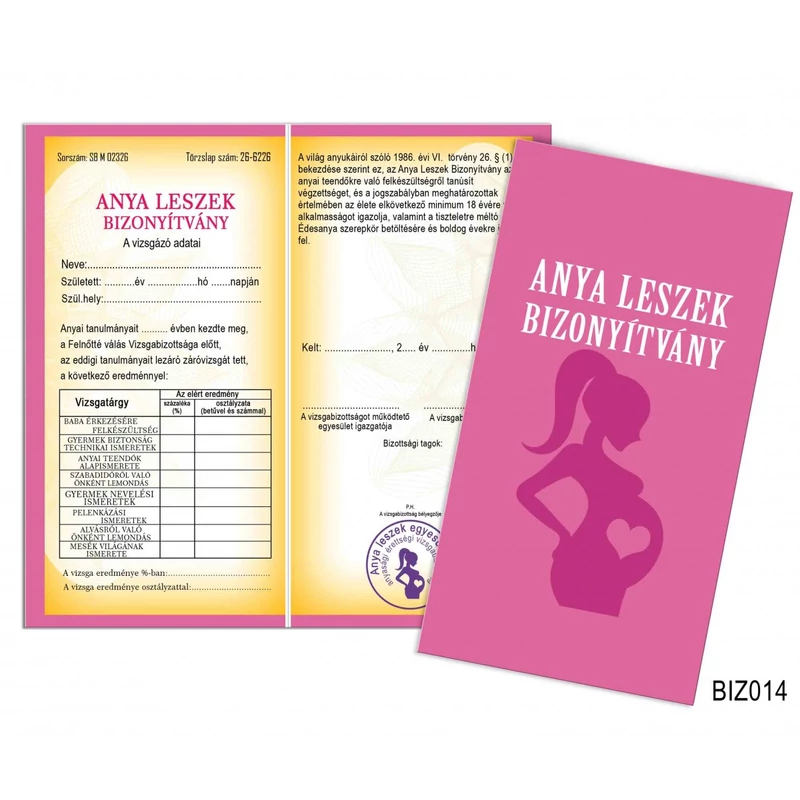 Bizonyítvány - Anya leszek