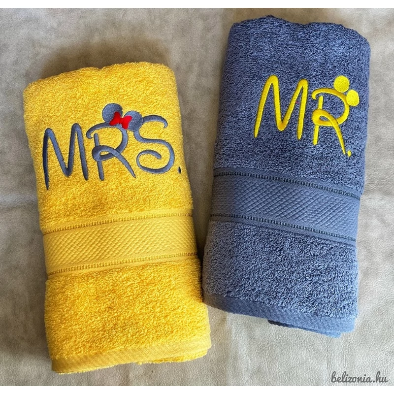Páros törölköző - Mr és Mrs
